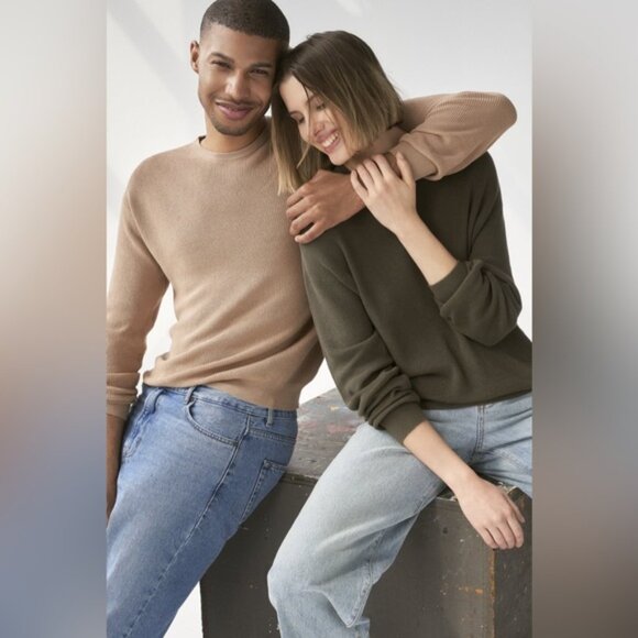 Ça Va de Soi Salento Cardigan-Stitch Crewneck Pullover – 100% Egyptian Cotton - Picture 2 of 12